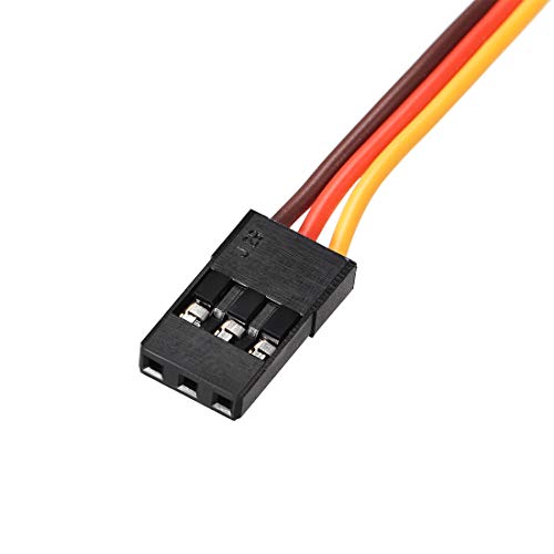 uxcell RC Products 4 Way Servo Wire Extension Cord 30 Core 168mm 3 Pin in Brown/Red/Orange 2pcs