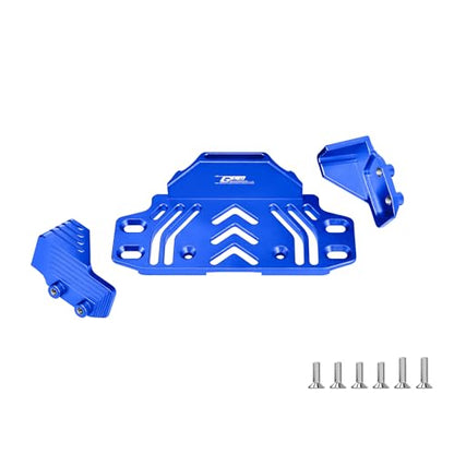 GPM 6061-T6 Aluminum Battery Tray Set for 1/10 Axial SCX10 III Jeep Wrangler CJ-7 Gladiator RC Crawler Upgrade Parts (Blue) - color: Blue