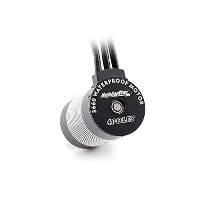 3660 4-Pole Waterproof Brushless Sensorless Motor for RC Car, Truck 3800KV, 3.5T