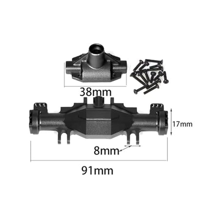 RC Spare Part Compatible with LOSI for Mini for LMT 4X4 1/18 Rc Monster Truck Upgrade Parts B05B-RC Quick Release Front Rear Axle Bridge Shell Kit(Black) - size: Black