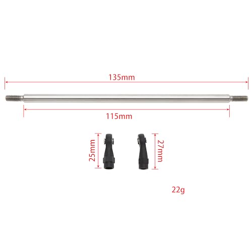 MEUS RACING 1/10 Links Steel Chassis Links Kit for Traxxas TRX4 Axial SCX10 Tamiya CCO1 Redcat Gen8 1/10 RC Crawler (135mm) - size: 135mm