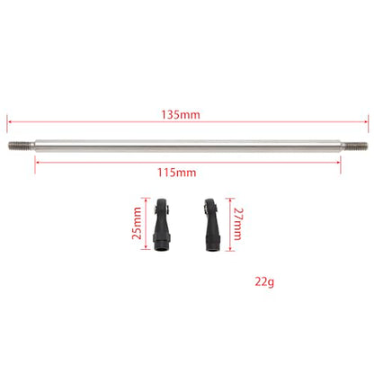 MEUS RACING 1/10 Links Steel Chassis Links Kit for Traxxas TRX4 Axial SCX10 Tamiya CCO1 Redcat Gen8 1/10 RC Crawler (135mm) - size: 135mm