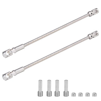Cut to Length Drive Shaft Stainless Steel 232-248mm Universal Joint Driveshaft for 1/10 RC Crawler Axial SCX10 Capra TRX4 Redcat Gen8 Gen7 Upgrades Parts(Silver) - color: Silver