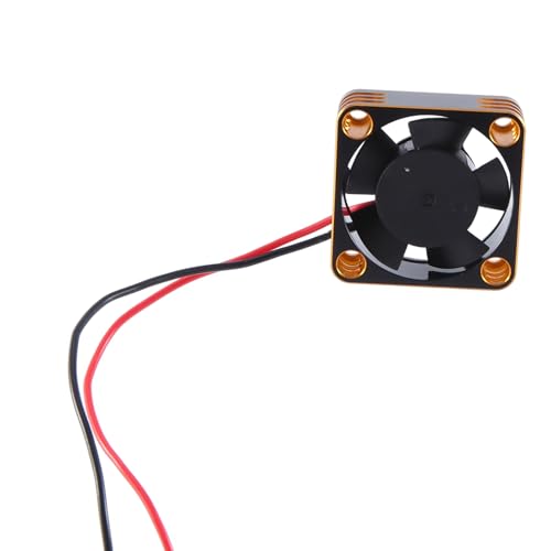 Metal Shell ESC Motor 25mm Cooling Fan High-Speed Heat Dissipation Fan Cooler for RC Car Replacement Spare Part Accessory Gold