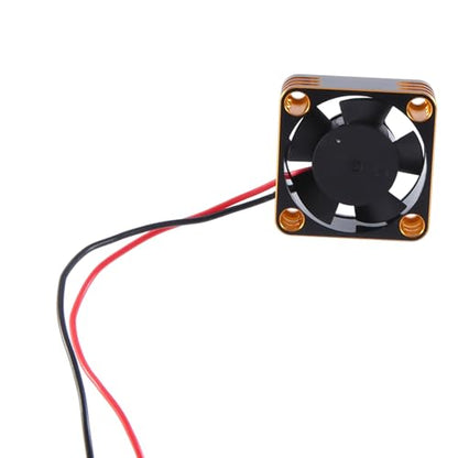 Metal Shell ESC Motor 25mm Cooling Fan High-Speed Heat Dissipation Fan Cooler for RC Car Replacement Spare Part Accessory Gold