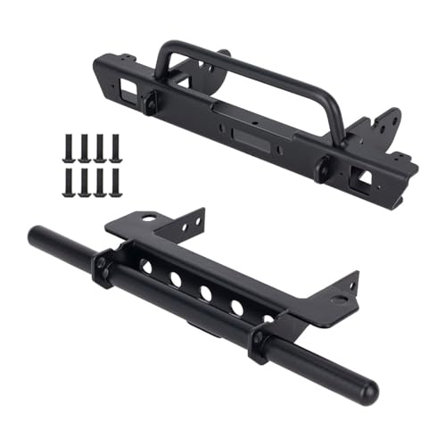 1/10 Scale Bumper Metal Compatible for VP Vanquish VS4-10 VVV-C1355 RC4WD VS410 Phoenix RC Crawler Upgrade Parts (Front Rear Bumper Kit) - style: Front Rear Bumper Kit