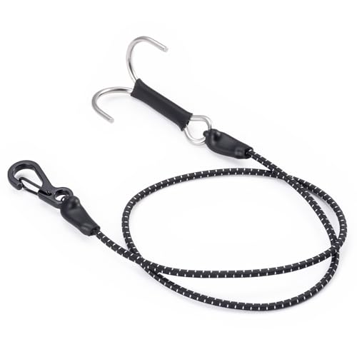2PCS 1/10 RC Crawler Kinetic Winch Strap Elastic Force Escape Rope with Rescue Trailer Hook 20 Inch RC Tow Truck Escape Rope for Axial SCX10 TRX4 Upgrade Parts
