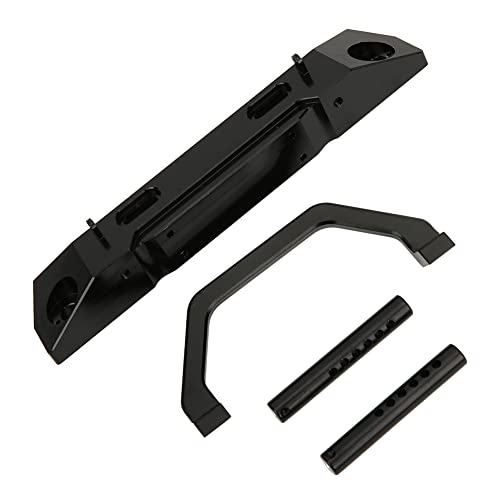 RC Aluminum Alloy Front Bumper for RGT 1/10 Truck, Front Anti - Collision Bar, Lightweight Durable Upgrade Part, Compatible with EX86100 Off - Road Rock Cruiser (Black R86025BL) - color: Black R86025bl