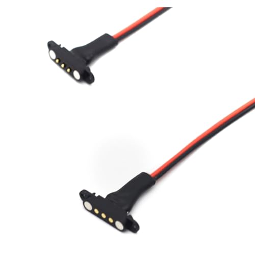 5sets 3Pin Magnetic Snap-on JR Extension Cable for RC Cars Models,Trucks Robotics DIY Electronics,Remote Control lamp Group Magnetic Suction Extension Cable,Quick disassembly Connector (20cm-5 Sets) - size: 20cm-5 sets
