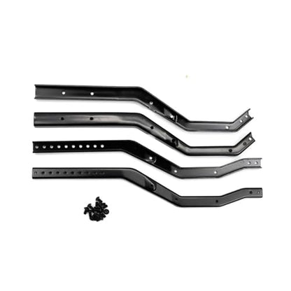Rc Frame Chassis Parts For Axial For Scx10 III Metal Chassis Frame Rails Adjustable Wheelbase Kit 4PCS Set Rc Car Parts Accessories Upgrades Replacement Repair(Black) - color: Black