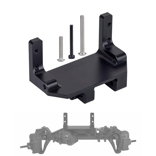 SCX10 III Servo Mount, Aluminum AR45P Portal Mount 4-Link Suspension for 1/10 RC Crawler Axial SCX10 III Sevro On Axle Mount Upgrades (Black) - color: Black