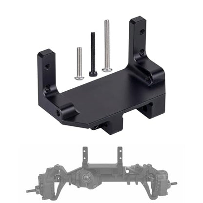 SCX10 III Servo Mount, Aluminum AR45P Portal Mount 4-Link Suspension for 1/10 RC Crawler Axial SCX10 III Sevro On Axle Mount Upgrades (Black) - color: Black