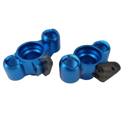 Steering Knuckles & Caster Blocks for ARRMA Kraton Outcast Notorious 6S (Blue) | Aluminum,Front,Pivot Balls,1/8 Scale,BLX,AR330505 ARAC9366,CNC Machined,High Strength,Precision Fit - color: Blue