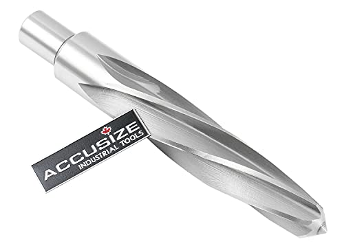 Accusize Industrial Tools 1-1/16'' H.S.S. Aligning Reamer with 3/4'' / 0.75'' Weldon Shank, Spiral Flute, 0521-1716 - size: 1-1/16 in