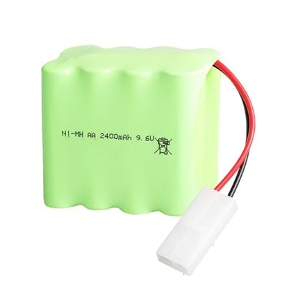9.6V 2400mAh NI-MH Battery Pack RC Replacement Rechargeable Battery Pack Built-in AA * 8 Cell for Toys,Drone,Remote Control Car Accessory