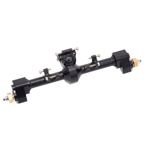 Aluminum Alloy Portal Axle Assembly, High Clearance CNC Metal Upgrade Parts Compatible with for axial SCX24 C10 90081 AXI00002 AXI00005 1/24 RC Crawlers (Rear axle Black) - color: Rear Axle Black