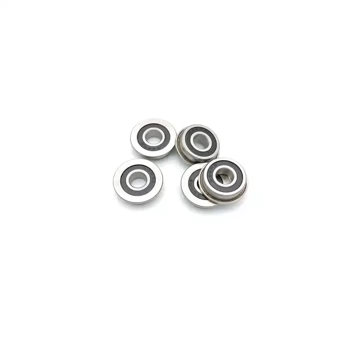 10Pcs F695 2RS Bearing 5 * 13 * 4mm ABEC-7 Flanged Miniature F695 RS Ball Bearings F695RS for VORON Mobius 2/3 3D Print