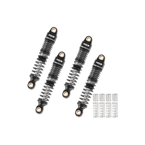 DSS18 Shocks 51MM Oil-Filled Dual Spring Shock Absorber CNC Long Threaded Oil Damper With Spring For TRX4MT TRX4M Upgrades 1/18 RC Crawler - style: 51mm black