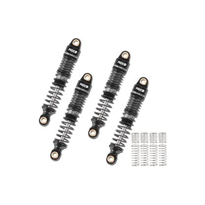 DSS18 Shocks 51MM Oil-Filled Dual Spring Shock Absorber CNC Long Threaded Oil Damper With Spring For TRX4MT TRX4M Upgrades 1/18 RC Crawler - style: 51mm black
