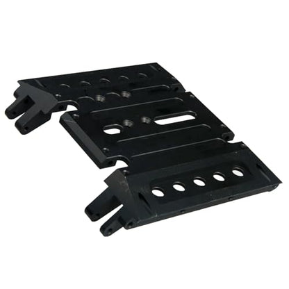 Aluminum Chassis Skid Plate Transmission Mount 1/10 for Axial for Wraith 90018 RC Rock Crawler Car Parts(Black) - color: Black