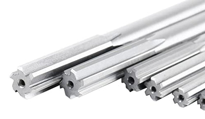 Accusize Industrial Tools 1-13 mm by 0.5 mm High-speed Steel Chucking Reamer Set in a Fitted Case, Set of 25 Pieces, 5500-SB00 | 25 Pc Set in Fitted Case, Straight Shank, Straight Flute, +0.0001 to +0.0005 in Tolerance, 5500-SB00