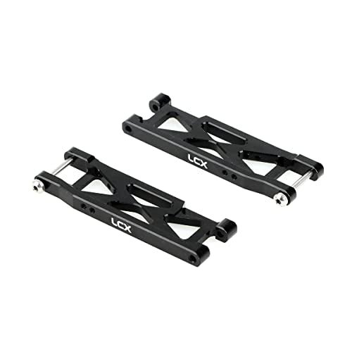 LCX Racing RC Car CNC Machined Aluminum Heavy Duty Rear Suspension Arm Set for LOSI 1/16 Mini-B Buggy 1/18 Mini-T 2.0 Stadium Truck, Upgrades Parts Accessories (Rear Arm Set)
