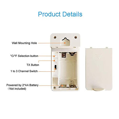 Wireless Remote Sensor Outdoor Thermometer Replacement for SC91