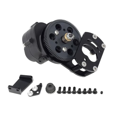 Metal R3 Single Speed Transmission Transfer Case Gearbox Compatible With 1/10 RC Crawler Cars Like Gelande II FJ40 G2 D110(Transmission Black) - color: Transmission Black