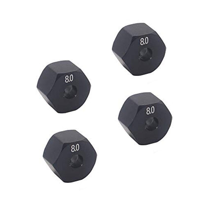 Share Goo Aluminum Alloy 12mm Wheel Drive Hex Hub Adapter with Pins Compatible with Axial SCX10 90046 Tamiya CC01 1/10 RC Crawler Car (8mm Thickness)