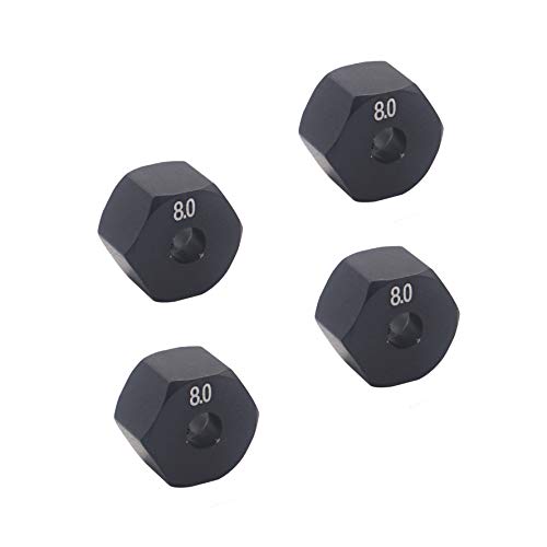 Share Goo Aluminum Alloy 12mm Wheel Drive Hex Hub Adapter with Pins Compatible with Axial SCX10 90046 Tamiya CC01 1/10 RC Crawler Car (8mm Thickness)