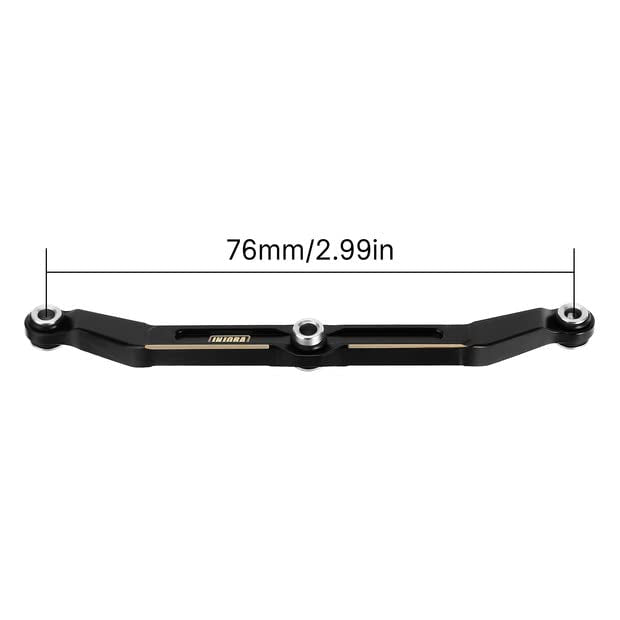 INJORA Black Brass Steering Link for 1/18 RC Crawler TRX4M Upgrade, 12g - color: Black