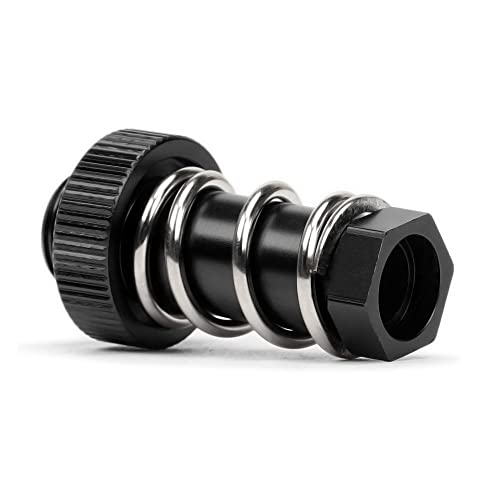 Aluminum Servo Saver Tube with Clamping Nut for Arrma 1/8 Kraton 6s Senton Talion Typhon 1/7 Infraction Mojave Upgrade Parts(Black) - color: Black