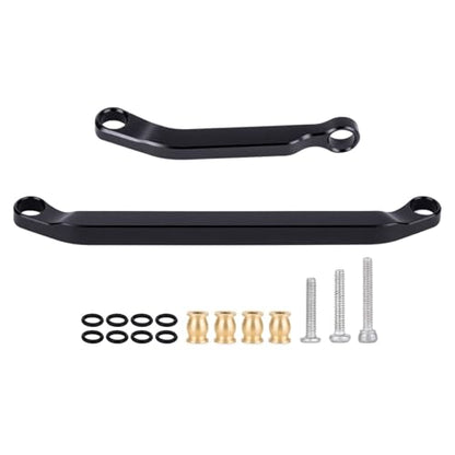 Aluminum High Clearance Chassis Links Suspension Steering Links Set for 1/30 Axial SCX30 RC Crawler Car Upgrade Parts (Black kit) - color: Black Kit