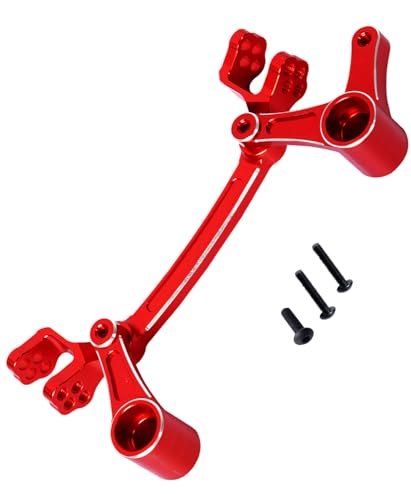 Aluminum Steering Bellcranks Servo Saver Upgrades Part for 1/8 Mojave 4X4 4S BLX RC Car,Drag Link Set w/Bearings Hops Up,Replaces ARA340200 Red - color: Red(steering)