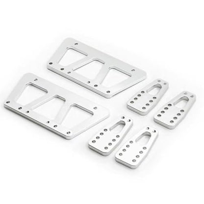 RC Replacement Parts For Axial For SCX10 1/10 Alloy Chassis Lift Plate Set RC Truck Models Car Upgrade Accessories Replacement Parts(Silver) - color: Silver