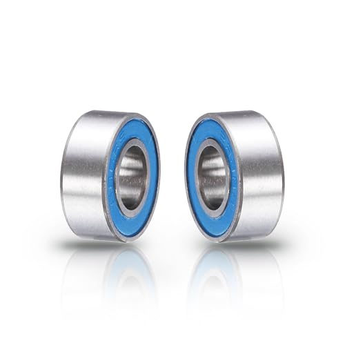 uxcell 4 Pcs 686-2RS Deep Groove Micro Bearing, 6x13x5mm Double Rubber Sealed Chrome Steel Small Bearings (ABEC5, Z4 Low Noise) - size: 686-2RS