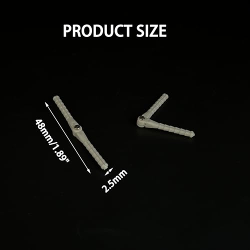 5PCS RC Airplane Plastic Pin Hinge Needle Hinge for RC Plane Aircraft Helicopter DIY Model Plane Fix Wing Parts (2.5x48mm Gray) - style: 2.5x48mm Gray