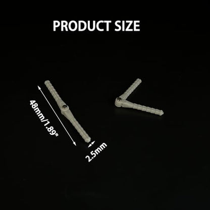 5PCS RC Airplane Plastic Pin Hinge Needle Hinge for RC Plane Aircraft Helicopter DIY Model Plane Fix Wing Parts (2.5x48mm Gray) - style: 2.5x48mm Gray