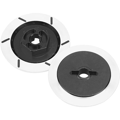 4Pack Vgoohobby Aluminum Alloy RC 12mm Hex Hub Wheel Rim Brake Disc Compatible with HSP HPI Traxxas Tamiya 1/10 On-Road Racing Model Car (Black) - color: Black