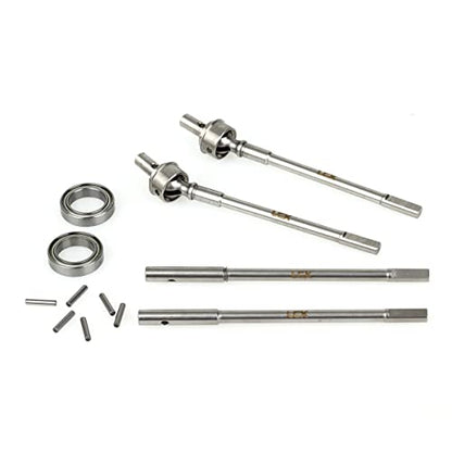 LCX Racing 1/10th RC Crawler Car Stainless Steel Front Portal Axle Internal CVD Drive Shaft Rear Portal Axle Drive Shaft for Axial SCX10 II AR44 Axle Portal Axles, Upgrades Parts Accessories