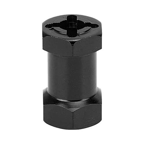 Generic 20mm Extension Wheel Hub Hex Drive Adapter, Durable Aluminium Alloy, Easy Install for 1/10 RC Drift Cars, 4PCS, SilverRedBlack (Black) - color: Black