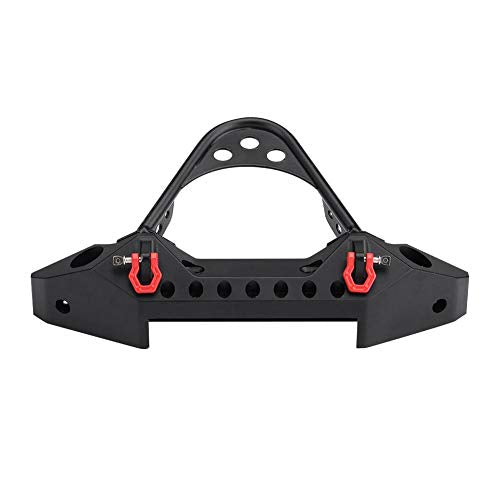 Rc Car Metal Front Bumper with 2 Led Lights for Traxxas 1/10 Scale Crawler