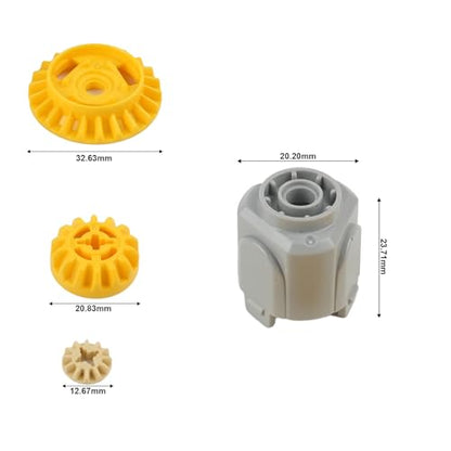 5Sets Differential Gear Set for Building Blocks Yellow and Gray Compatible with Standard Building Blocks Technical Modification Parts 65414 69761 69762 6589