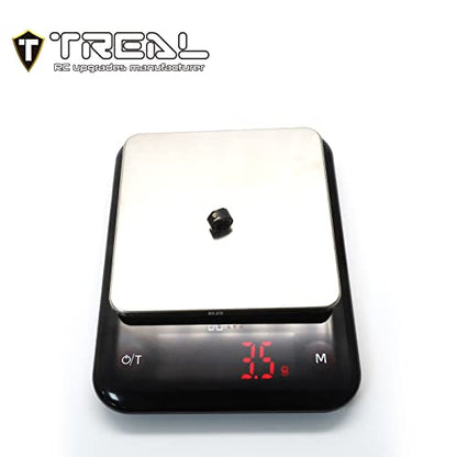 TREAL 1.0 Wheel Hubs Brass Weights 7mm Hex Hub Extension (4P) 7mm/9mm Widen Adapters Compatible with SCX24 TRX4M (7mm)