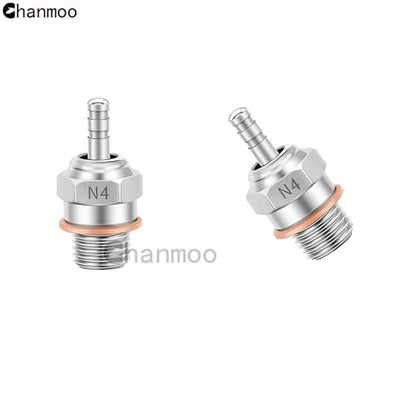 2PCS 70117H Hot Engine Glow Plugs No.3 N3 N4#3#4 Spark Nitro Engine Parts Replace OS for Traxxas Losi HPI Redcat HSP Himoto RC Car Truck Buggy (N4) - size: N4 2PCS