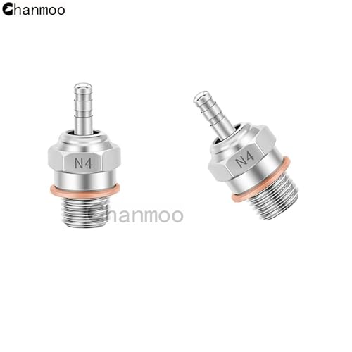 2PCS 70117H Hot Engine Glow Plugs No.3 N3 N4#3#4 Spark Nitro Engine Parts Replace OS for Traxxas Losi HPI Redcat HSP Himoto RC Car Truck Buggy (N4) - size: N4 2PCS