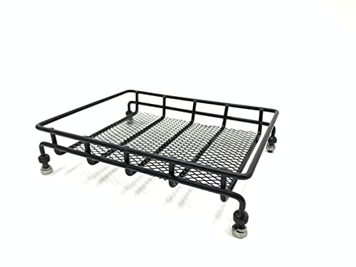 KTRC026 R/C Metal roof Luggage Rack for 1/8 1/10 RC Crawler Car for FMS FTX RC LC76 Land Cruiser FJ40 Y60 KM5 KM4 TRX4 D90 Gen9 H8P 4x4 Trucks YIKONG YK4104 YK4107 MJX H8H H12P f150 Bronco