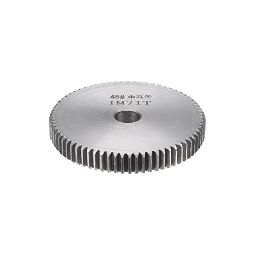 HARFINGTON Straight Spur Gear 10mm Bore 71T Mod-1 Hardened 45# Steel Spur Diff Differential Motor Gear RC Car Replacement Parts - style: 71T