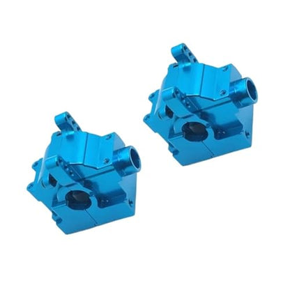 RC Gearbox Compatible with JLB for Racing for Cheetah 11101 21101 J3 2 Pcs Metal Gearbox Case Differential Housing 1/10 RC Car Upgrades Parts(Blue) - color: Blue