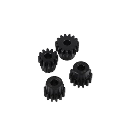 Mod 1 M1 Pinion Motor Gear Set 4pcs 12T 13T 14T 15T Fit 5mm RC Motor Shaft M1 Pitch Gears for RC Car, with Hex Key